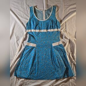 Blue Floral Mini Dress